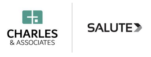 Charles & Associates + SALUTE partnership logos